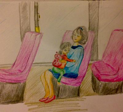The sleepy bus rides 